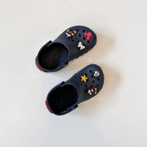CROCS Kids Navy Sandals with Playful Charms